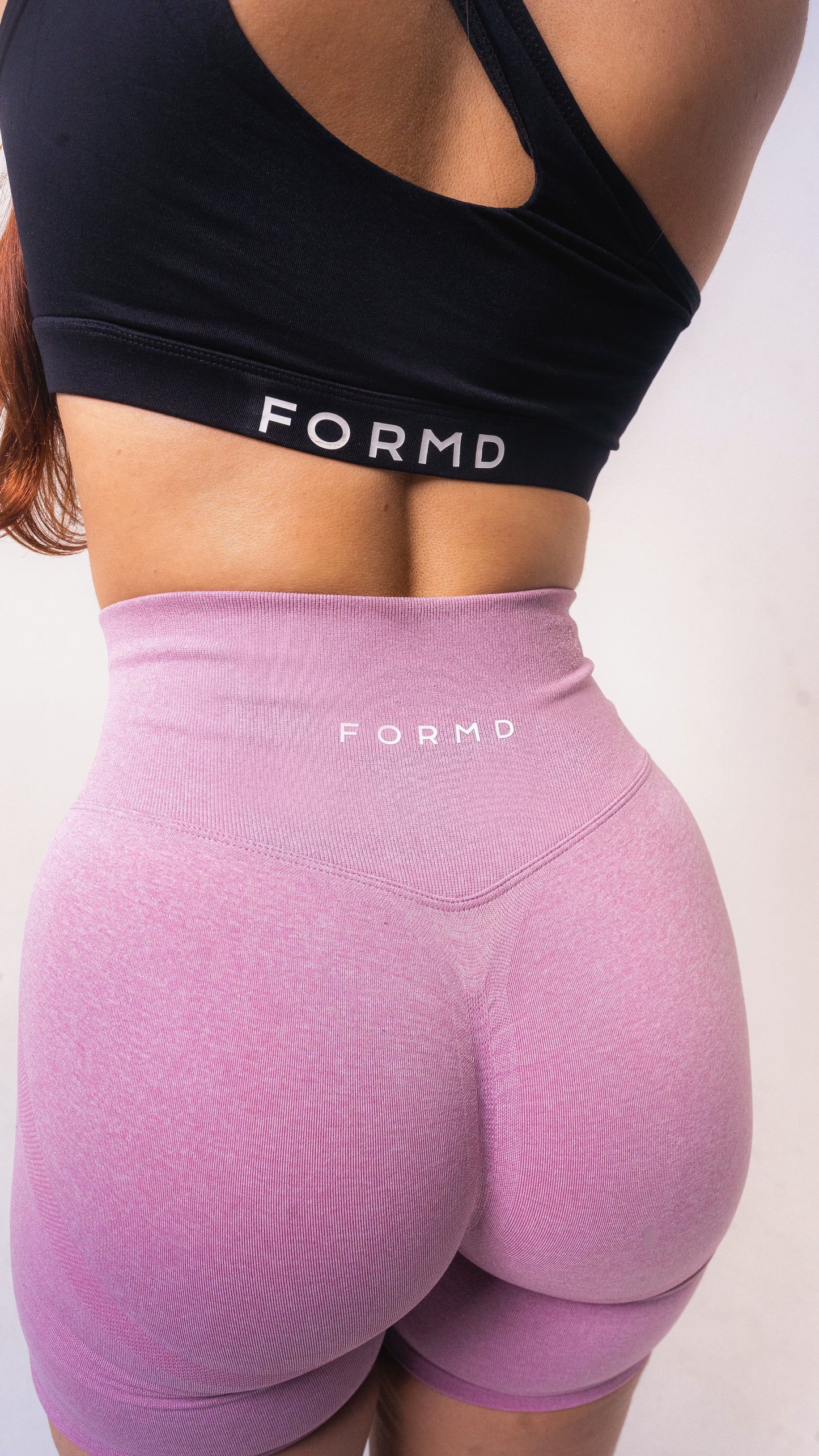 Blush Pink High Waisted Biker Shorts